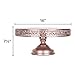 Amalfi Décor Rose Gold 16 Inch Cake Stand, Round Metal Wedding Birthday Party Dessert Cupcake Pedestal Display Plate