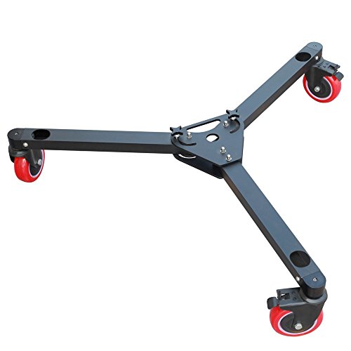 PROAIM Anchor Heavy-duty Cinema Camera Floor Dolly For Heavy Tripods, Jibs & Cranes up to 500kg/1100lb | Professional Lightweight Aluminum Dolly for Film Studio Broadcast Movie Production (DL-ANCR-00)