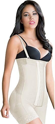 Thaxx Colombian Shapewear Women's Slimming Strapless Boyshort Body Shaper (1373097) (Medium, Nude)