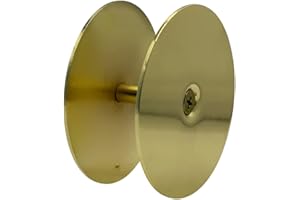 NU-SET Lock | Steel Plate Door Hole Cover | Door Lock Hole Cover with Brass Finish | Home Improvement & Door Hardware (Brass)
