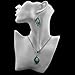 Gprince Retro Design Leaf Turquoise Necklace Earrings Fashion Jewelry Set
