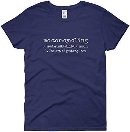 The Art of Getting Lost Motorcycling Short Sleeve Women's Tee - Dark/White
