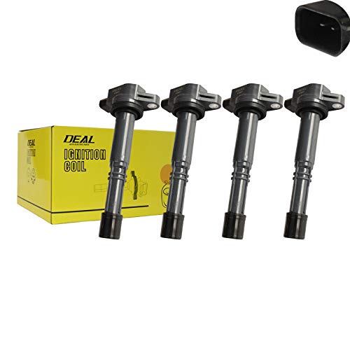 DEAL AUTO ELECTRIC PARTS Pack of 4 New Ignition Coils Compatible With CSX RSX Accord Civic CR-V Element S2000 2.0L 2.2L 2.4L L4 Replacement For C1382 UF311 UF583