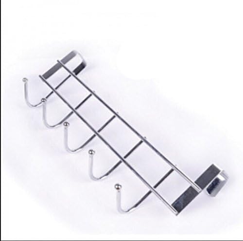 Bathroom Kitchen Hat Towel Hanger Over Door Hanging Rack Holder Five Hooks