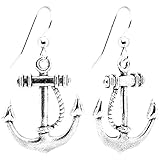 E-039 Anchor Earrings,Silver tone charms ,Nautical Earrings, Gifts for Her, Gifts for Women