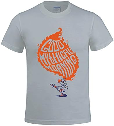 JMPTWY Men Good Mythical Morning O-Neck Shirts Grey