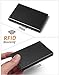 RFID Credit Card Holder for Women or Men, Slim RFID Blocking Credit Card Wallets, Stainless Steel Credit Card Protector for Holding Debit Cards and ID Cards (Black)