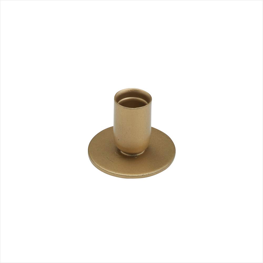 NKlaus 2x Candle Holder, 4.5cm High, Suitable for Candles Up to Ø2cm, Brass, Christening, Wedding Decoration
