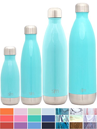 Simple Modern Stainless Steel Vacuum Insulated Double-Walled Wave Bottle, 17oz - Rock Candy Blue