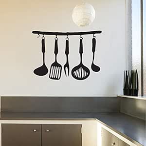 Wuyyii Utensilios De Cocina Cocina Tatuajes De Pared Etiqueta Arte