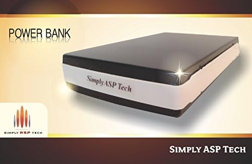 SimplyASP Tech Atom 10,000mAh Portable Power Pack External Battery Backup Charger for iPads, Samsung Tablets, iPhones, Google tablets, Android Smart Phones, Camcoders, Digital Cameras / DV Recorders, PS Vita and More