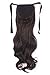 Haironline One Piece Tie Up Ponytail Clip in Hair Extensions Hairpiece Binding Pony Tail Extension for Girl Lady Woman medium brown
