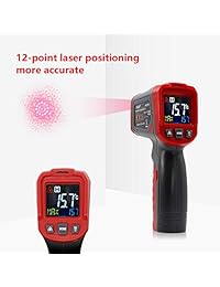 BDMETER   Termómetro digital infrarrojo sin contacto con pistola de temperatura láser de 58 °F~1022 °F ( 58.0 °F~1,022.0 °F) con emisividad ajustable para cocina necesidades industriales refrigerador de carne (batería no incluida)