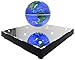 PowerTRC Rotating Magnetic Levitation Suspended in Air Floating 3.5 inch Globe, ABS Base with Mirror and LED Lights