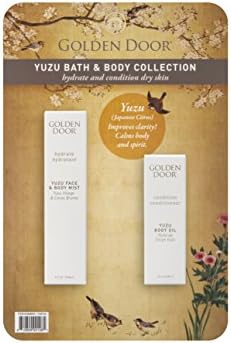 Golden Door Yuzu Bath &amp; Body Collection, Yuzu Body Oil, Yuzu Face &amp; Body Mist, soothing and moisturizing essential oilS, quick skin pick-me up, all natural