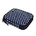 Damero Crochet Hook Case, Travel Storage Bag for Various Crochet Needles and Accessories, Lightweight and Compact, Easy to Carry, Medium, Blue Dots (No Accessories Included)
