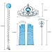Ice Princess Elsa Accessories Set with Gloves, Crown, Hair piece and Wand by URAQT