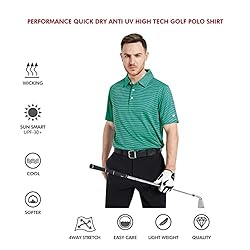 Mens Golf Shirts Moisture Wicking Dry Fit Short