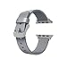 Wearlizer Classic Buckle Leather Metal Clasp Band for Apple Watch ?Grey 42mm