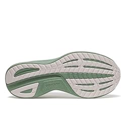 Saucony Men's Ride 18 Sneaker, White/Olivine, 11.5