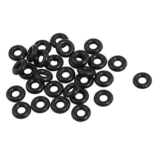 uxcell 30 Pcs 2.5mm x 6.5mm x 2mm Rubber O Rings for Wacky Worm Fishing