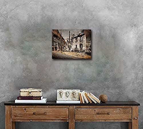 guiguziyishu Canvas Wall Art RetroParis Eiffel Tower Canvas Art Romantic City Paintings Prints On Canvas Paris Decor for Bedroom Living Room Bathroom Kitchen Home Decor Ready to Hang