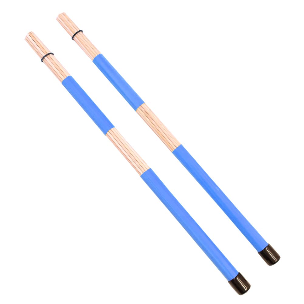 Alnicov Jazz Drum Sticks,1 Pair Bamboo Drumsticks,Portable Solid Construction Drum Mallet for Jazz Folk Music(Blue)