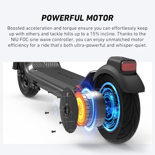 NIU KQi 100P/100F/200P/200F/Air Electric Scooter Adult - E Scooter with Suspension, 600-700W Peak Power, 29-54 KM Max Range, Top Speed 28-32 KM/H, Commuting E-Scooter