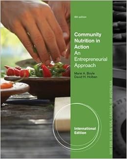 Community Nutrition In Action An Entrepreneurial Approach Boyle M A Holben D H 9781111989873 Amazon Com Books