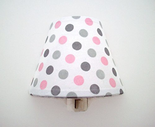 Amazon Com Polka Dots Night Light Pink Gray And White Handmade