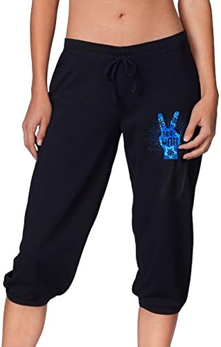 Galactic Peace And Love Anti War Active Women Lightweight Relaxed Fit Drawstring Woven Capri Pant L