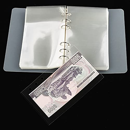 Ettonsun Portable 100 Pocket Dollar Bill Holders for Collectors Paper