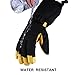 OZERO Ski Gloves, -40°F Cold Proof Winter Snow Warm Glove - 150g 3M Thinsulate Insulated Cotton & 5-inch Long Sleeve - Waterproof Nylon & Cowhide Leather Palm & Good Grip for Men & Women - Yellow/L