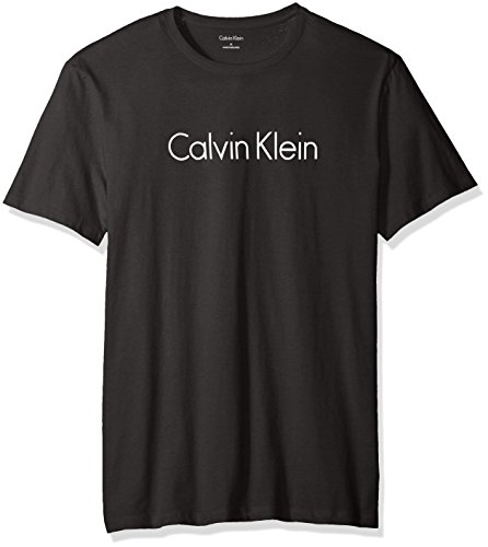 Calvin Klein Men's Short Sleeve Crew Neck Logo T-Shirt, Black Classic, Large