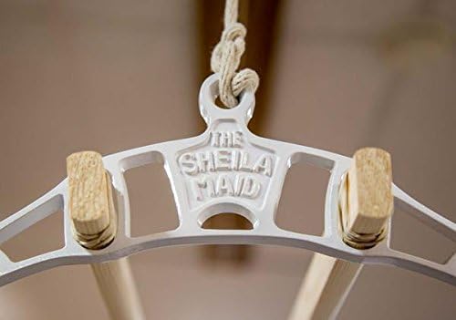 Sheila Maid ®, Original Indoor Ceiling Clothes Laundry Drying Airer Rack - 6 Rail - 57" (145cm) Long-White Castt Iron