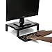 Mind Reader MONSWIV-BLK Rotative Wide Adjustable Risers, Extra Storage, Stand, Desk Organizer, Spinning Monitor, Black, 4 Leg Rotatethumb 1