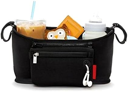 Buggy Pram Storage Bag Universal Pushchair Organiser with Removable Zippered Pocket