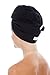 Texere Women's Viscose from Bamboo and Cotton Terry Hair Towel - Lightweight, Absorbent Quick Drying Hair Wrap - Twist Towel with Elastic Loop Holder (Tya, Black, U)