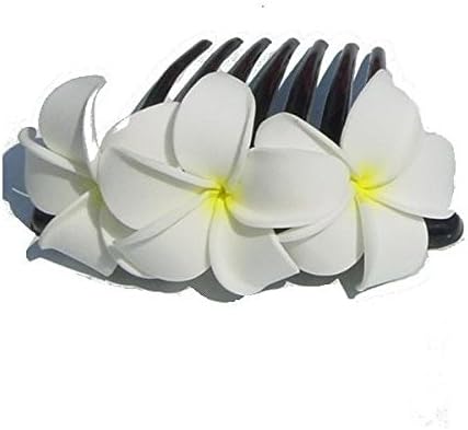 Hair Comb Frangipani – One size, White