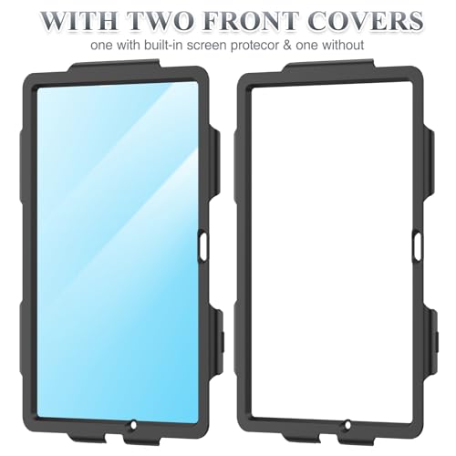 SEYMAC stock Case for Samsung Galaxy Tab A11+ Plus/A9+ Plus 11'', Full-Body Drop Protection Case with Screen Protector Pencil Holder [360° Rotating Hand Strap] &Stand - Black