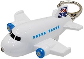 Blisscomdep Lovely Airplane Keyring with LED Sound, Car Key Chain Handbag Hanging Decor Fun Gift
