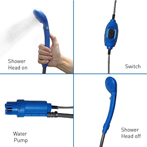 12 Volt Portable Mobile Camping Personal Shower. Includes Water Pump