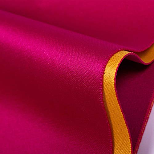 KYOETSU Women's Long Obi Belt for Yukata Kimono Plain Reversible (Red/Yellow) - Thumbnail 6