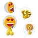 Toothbrush Holder with Wall Mounted, Antibacterial Emoji Toothbrush Holder Suction Cup for Mirror/Shower, 12 Sets Cute Decorative Bathroom Toiletries Accessories Organizers & Office Cable Holder