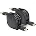 Retractable USB C Cable, Type C Cable, TITACUTE Type C Charging Cable No Tangle USB Cable Quick Charging Cords Charge & Sync Data Cable for Samsung s8 Plus Macbook 12