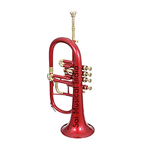 Sai Musical India, F-25, Flugel Horn, Bb 4 Valve (Red)