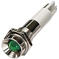 PilotLights 12 Volt DC Pilot Light, 10mm Panel Indicator Light - Red LED, 12VDC