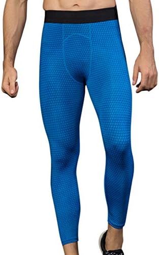 Queerier Men's Compression 3/4 Pants Baselayer Tights for Gym,Basketball and Cycling 3 Pack