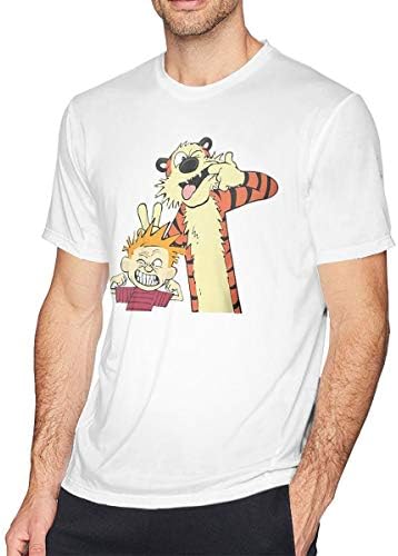 Dano332inopa Mans Calvin and Hobbes,Narrow Coverseamed Cool Tee Shirt