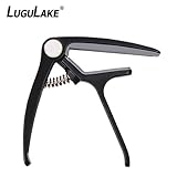 LuguLake Professional Guitar Capo Quick Change for Acoustic & Electric Guitars,Ukulele,Banjo and Mandolin (Black)